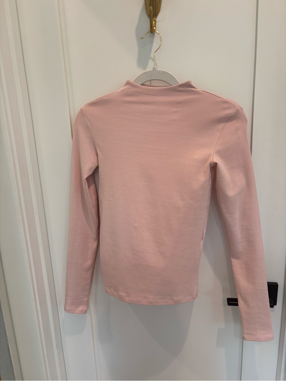Zara Blush Pink Long Sleeve Mock Neck Top